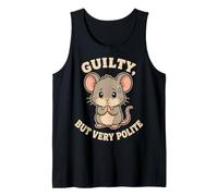 Polite Guilt Mouse Humor Funny Apology Saying Camiseta sin Mangas