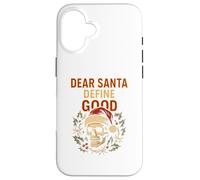 Política de Navidad Dear Santa Definir Buena Diversión Parodia Hombre Carcasa para iPhone 16