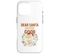 Política de Navidad Dear Santa Definir Buena Diversión Parodia Hombre Carcasa para iPhone 16 Pro