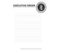 POLITICAL EXECUTIVE ORDER: Lay Down The Law With This Funny Lined Notebook Journal Stationery