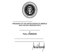 POLITICAL PARDON: Excuse The Wrongdoing Of Your Friends And Family Fill In The Blanks Funny Gag Prank Gift Form
