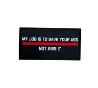 Polizeimemesshop Parche de PVC con texto en inglés "My Job is to Save Your Ass", color rojo