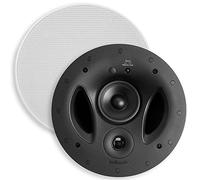 POLK AUDIO Altavoz de Techo de 3 vías 90-RT - La Serie Vanishing, Red, entornos Traseros o Laterales, Rejilla Transparente Fina de oblea pintable, Puertos de Graves de Doble Paso de