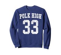 Polk High Football 33 Bundy No Maam - Antiguo Delantero y Trasero Sudadera