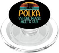 Polka Donde la música se UNE a la diversión polaca PopSockets PopGrip para MagSafe