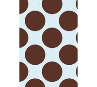 Polka Dot College Ruled Notebook - 120 Pages, 6"x9", Pale Blue Cover with Giant Brown Polka Dots