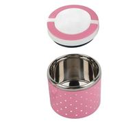 Polka Dot Colorful Stainless Steel Insulated Lunch Box Single Layer 630ML Capacity Pink Cute Design Stainless Steel Cooling and Heating Lunch Box Students Office Workers Leak Proof