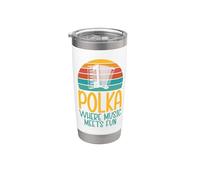 Polka Dot donde la música se une a la diversión con la polka Vaso térmico de acero inoxidable de doble pared