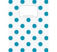 Polka Dot Graph Paper Notebook, White Cover with Blue Dots - 8.5 x 11 Inches, 120 Pages - Grid Notebook for Math, Drawing, Engineering, and Note Taking