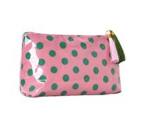 Polka Dot Print Makeup Bags for Women,PVC Retro Polka Dot Makeup Bags with Tassel Stylish Glossy Storage Bag Waterproof Cosmetics Organizer Earphones/Data Cables/Jewelry Storage Pack