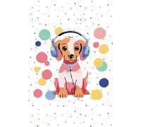 Polka Dot Puppy Journal Notebook Kid Youth Adult Cute Dachshund
