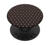 Polka Dot Rockabilly Cute Mocha Brown Polkadot Case PopSockets PopGrip Adhesivo