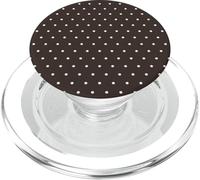 Polka Dot Rockabilly Cute Mocha Brown Polkadot Case PopSockets PopGrip para MagSafe