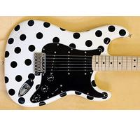 Polka Dots Strato Sticker Vinyl Body Guitar & Bass Pegatinas Vinilo Para Guitarra (negro)