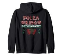 Polka King of The Midwest: Divertida sensación navideña Sudadera con Capucha