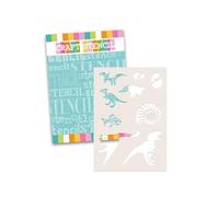 Polkadoodles - Máscara de plantilla de dinosaurios A5