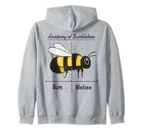Pollinating Bee Keeper Joke Funny Anatomy of Bumblebees Sudadera con Capucha