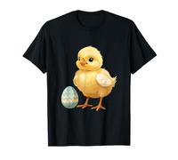 Pollito con Huevo Decorado Ilustración Camiseta