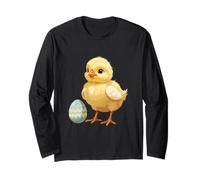 Pollito con Huevo Decorado Ilustración Manga Larga