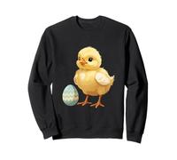 Pollito con Huevo Decorado Ilustración Sudadera