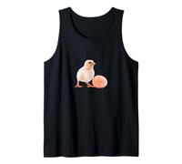 Pollito de Pollo con Huevo marrón Camiseta sin Mangas