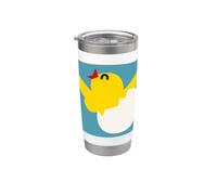 Pollito Huevo Kawaii Vaso térmico de acero inoxidable de doble pared