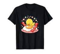 Pollito Kawaii sobre Huevo Frito Y Tocino Tierno Camiseta