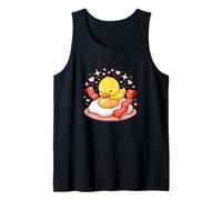 Pollito Kawaii sobre Huevo Frito Y Tocino Tierno Camiseta sin Mangas