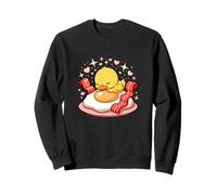 Pollito Kawaii sobre Huevo Frito Y Tocino Tierno Sudadera