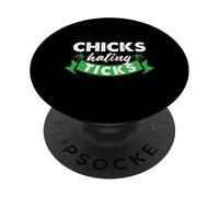 Pollitos que odian las garrapatas Conciencia de la enfermedad de Lyme PopSockets PopGrip Adhesivo