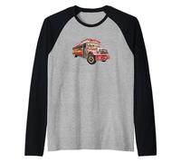 Pollo Autobús Guatemala Quetzal Guate Tikal Maya Antigua 502 Camiseta Manga Raglan