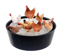 Pollo baño para pollos - Diseño ajustable sin fondo, contenedor de resistente al desgaste, gallinas, gran bañera de 63,5 cm para aves de corral, de rituales de limpieza segura | para césped