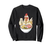 Pollo Comiendo Fideos Ramen Desplazamiento Teléfono Sudadera