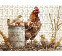 pollo cortijo-2 Puzzle de 1500 Piezas, Juego de Mesa Familiar de Madera - Rompecabezas Adultos para Toda La Familia, Rompecabezas Educativo DIY y Antiestrés - Con mapa de referencia, 87 x 57 cm f0-472
