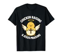 Pollo Criando Jesús Alabando Funny Farm Christian Camiseta