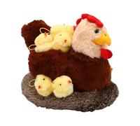 Pollo de Peluche Set con Gallina y Pollitos | Gallina de 13,77 pulgadas, materiales suaves y tiernos, juego imaginativo, vínculo animal.