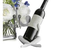 Pollo de trabajo en estante de vino, soporte de botella de vino individual - soporte de vino de resina sintética sin abrebotellas | Estatua hueca independiente, ornamento, decoración de vino para ba