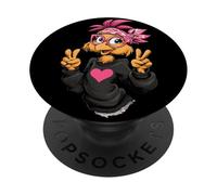 Pollo Divertido con Gafas Bandana Rosa Crazy Chicken Lady PopSockets PopGrip Adhesivo