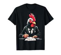 Pollo Escritura Dibujo Motivo Animal Obra De Camiseta