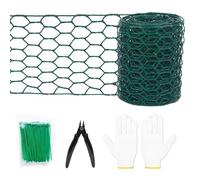 Pollo floral para manualidades, red de alambre hexagonal galvanizada ligera de 10 x 395 cm, valla de alambre de 2 mm de grosor para aves de corral de jardín,