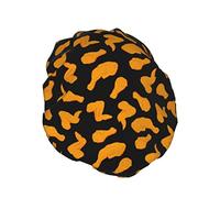 Pollo frito Gorro de ducha, gorro de dormir, gorro de baño elástico impermeable de doble capa, gorro de baño reutilizable