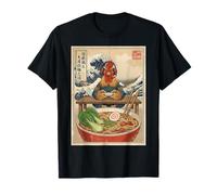 Pollo Lindo Kawaii Japonés Gamer Divertido Ramen Retro Camiseta