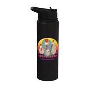 Pollo loco divertido en Comicstyle Crazy Chicken Crew Stainless Steel Insulated Water Bottle