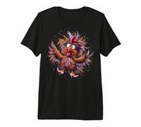 Pollo Loco en Tacones Rosa Color Camiseta Premium