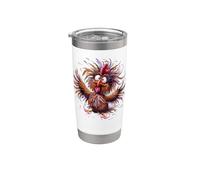 Pollo Loco en Tacones Rosa Color Vaso térmico de acero inoxidable de doble pared