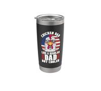Pollo Papá Como Una Polla Pelea Gallo Amantes Polla Vaso térmico de acero inoxidable de doble pared