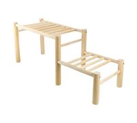 Pollo Perch | 63 x 27 x 23 cm Secure Strong Reusable Easy to Assemble, Poultry-Friendly Coop Toys Poultry Roosting Bar,for Backyard Garden Farms Coop House Playground
