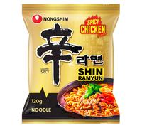 Pollo picante Nongshim Shin Ramyun, extra picante, 120 g