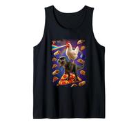 Pollo T Rex Space Burrito Taco Pizza Camiseta sin Mangas