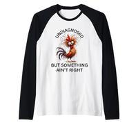 Pollo y ardilla locos no son correctos sin diagnosticar Camiseta Manga Raglan